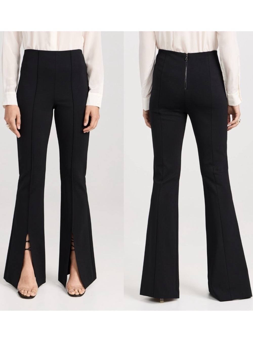 Alice + Olivia Emiko Flare Pants In Black Size 8